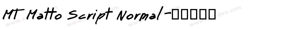 MT Matto Script Normal字体转换